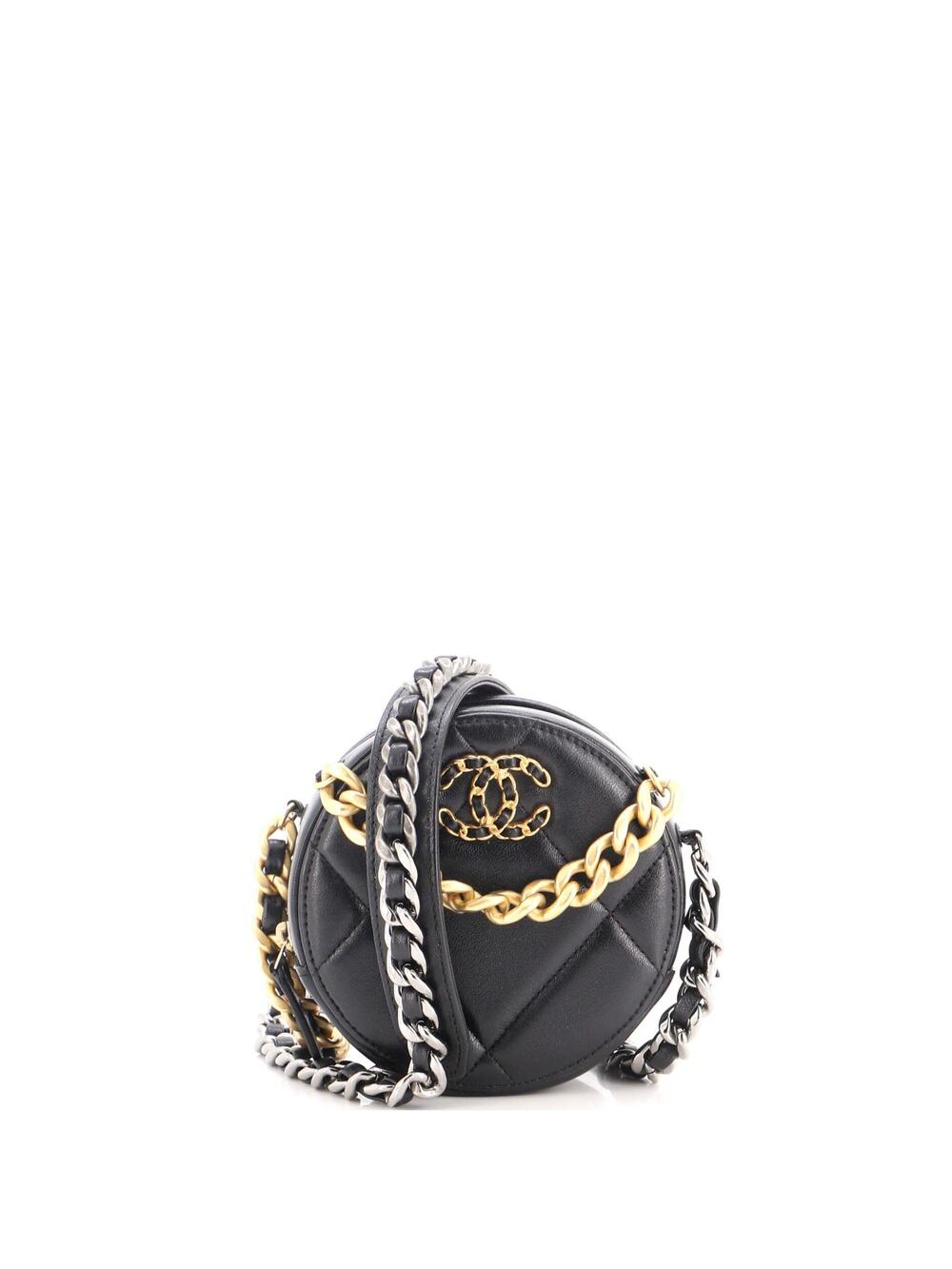 Chanel 19 Round Clutch With Chain #319065C26B